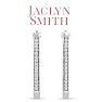 Jaclyn Smith 1/4 Carat Oval Shape Moissanite Hoop Earrings, 1 Inch Image-2