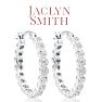 Jaclyn Smith 1/4 Carat Moissanite Hoop Earrings, 3/4 Inch Image-1