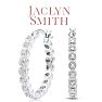 Jaclyn Smith 1/4 Carat Moissanite Hoop Earrings, 3/4 Inch Image-2