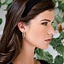 Jaclyn Smith 1/4 Carat Moissanite Hoop Earrings, 3/4 Inch Image-8