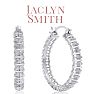 Jaclyn Smith 1/2 Carat Moissanite Hoop Earrings, 1 Inch Image-1