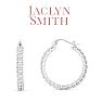 Jaclyn Smith 1/2 Carat Moissanite Hoop Earrings, 1 Inch Image-4