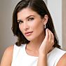 Jaclyn Smith 1/2 Carat Moissanite Hoop Earrings, 1 Inch Image-7