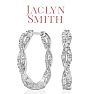 Jaclyn Smith 1/2 Carat Moissanite Infinity Hoop Earrings, 1 Inch Image-1