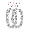 Jaclyn Smith 1/2 Carat Moissanite Infinity Hoop Earrings, 1 Inch Image-2