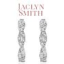 Jaclyn Smith 1/2 Carat Moissanite Infinity Hoop Earrings, 1 Inch Image-3