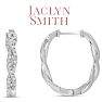 Jaclyn Smith 1/2 Carat Moissanite Infinity Hoop Earrings, 1 Inch Image-4