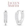 Jaclyn Smith 1/2 Carat Triple Sparkling Moissanite Hoop Earrings Image-1