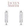 Jaclyn Smith 1/2 Carat Triple Sparkling Moissanite Hoop Earrings Image-2