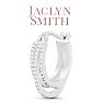 Jaclyn Smith 1/2 Carat Triple Sparkling Moissanite Hoop Earrings Image-3