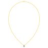 1/2 Carat Pear Shape Lab Grown Diamond Solitaire Necklace In 14 Karat Yellow Gold Image-4