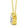 1/2 Carat Pear Shape Lab Grown Diamond Solitaire Necklace In 14K Yellow Gold Over Sterling Silver Image-3