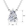 1/2 Carat Pear Shape Lab Grown Diamond Solitaire Necklace In Sterling Silver Image-5