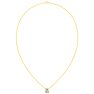1 Carat Pear Shape Lab Grown Diamond Solitaire Necklace In 14K Yellow Gold Over Sterling Silver Image-4