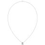 1 Carat Pear Shape Lab Grown Diamond Solitaire Necklace In Sterling Silver Image-4