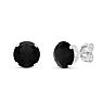 1 Carat Black Moissanite Stud Earrings In White Gold Image-1