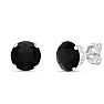 2 Carat Black Moissanite Stud Earrings In White Gold Image-1