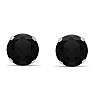 2 Carat Black Moissanite Stud Earrings In White Gold Image-2