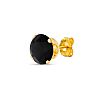 2 Carat Black Moissanite Stud Earrings In Yellow Gold Image-3