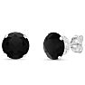 4 Carat Black Moissanite Stud Earrings In White Gold Image-1