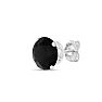 4 Carat Black Moissanite Stud Earrings In White Gold Image-3