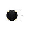 4 Carat Black Moissanite Stud Earrings In Yellow Gold Image-5