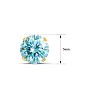 1 Carat Blue Moissanite Stud Earrings In Yellow Gold Image-5