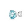 2 Carat Blue Moissanite Stud Earrings In White Gold Image-3