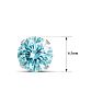 2 Carat Blue Moissanite Stud Earrings In White Gold Image-5