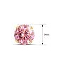 1 Carat Pink Moissanite Stud Earrings In Yellow Gold Image-5