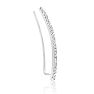 Estate Jewelry 1/4 Carat Diamond Ear Climbers In Sterling Silver Image-4