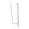 Estate Jewelry 1/4 Carat Diamond Ear Climbers In Sterling Silver Image-5