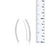 Estate Jewelry 1/4 Carat Diamond Ear Climbers In Sterling Silver Image-6