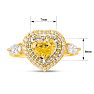 Estate Jewelry 1 1/2 Carat Fancy Yellow Lab Grown Diamond Heart Shape Engagement Ring In 14K Yellow Gold, Size 7 Image-5