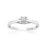 Estate Jewelry .05ct Diamond Promise Ring In Sterling Silver, Size 7 Image-1