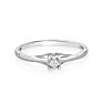 Estate Jewelry .05ct Diamond Promise Ring In Sterling Silver, Size 7 Image-3