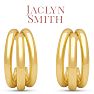 Jaclyn Smith Gold Triple Hoop Earrings, 1 Inch Image-2