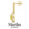 Martha Stewart 2 1/2 Carat Oval Shape Fancy Yellow Lab Grown Diamond Drop Earrings In 14 Karat Yellow Gold Image-6