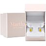 Martha Stewart 2 1/2 Carat Emerald Cut Fancy Yellow Lab Grown Diamond Drop Earrings In 14 Karat White Gold Image-3