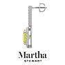 Martha Stewart 2 1/2 Carat Emerald Cut Fancy Yellow Lab Grown Diamond Drop Earrings In 14 Karat White Gold Image-6