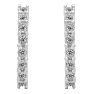 Estate Jewelry 1/4 Carat Natural Diamond J Hoop Earrings In Sterling Silver G-H, I2-I3 Image-2