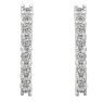 Estate Jewelry 1/4 Carat Natural Diamond J Hoop Earrings In Sterling Silver J-K, I2-I3 Image-2