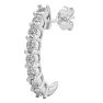 Estate Jewelry 1/4 Carat Natural Diamond J Hoop Earrings In Sterling Silver J-K, I2-I3 Image-3