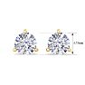 Estate Jewelry 1 1/2 Carat Lab Grown Diamond Earrings In 14 Karat Yellow Gold, Martini Setting Image-5