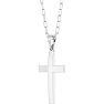 Sterling Silver Cross With Paperclip Chain Necklace, 27x13mm Image-2