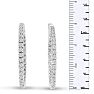 Estate Jewelry 3ct Endless Created Diamond Hoop Earrings In Sterling Silver, 1 Inch Image-9
