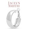 Jaclyn Smith Thick Silver Hoop Earrings, 1 Inch Image-3