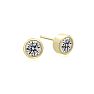 1/3 Carat Bezel Set Diamond Stud Earrings Crafted In 14 Karat Yellow Gold
 Image-1