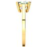 2ct Cushion Cut Green Amethyst and Diamond Ring in 10K Yellow Gold Image-4