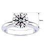 2 Carat Lab Grown Diamond Solitaire Ring In Sterling Silver Image-4